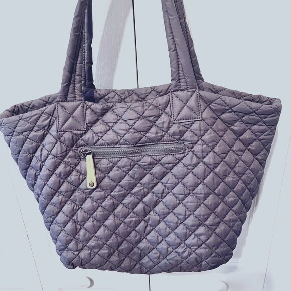 Urbanfit by Urban Expressions Tote Lightweight Bag-Gray Quilted-Large-Versatile - Picture 3 of 13